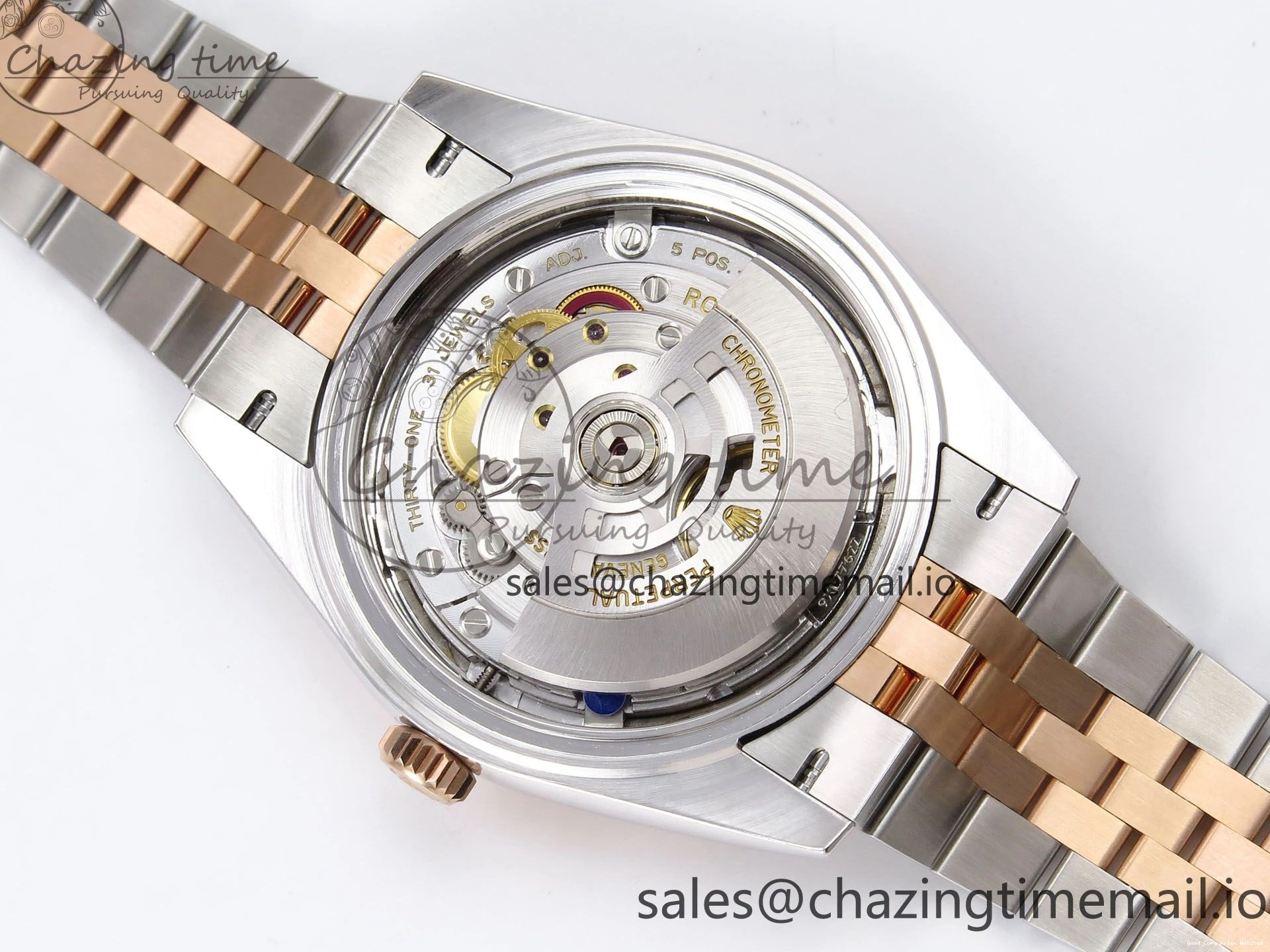 Good Copy Rolex Watches SH3235（Gain ARF Edition 126331 SS Brown DateJust Bracelet 1111 on RG Jubilee 1:1 41 Diamonds 904L Best Thermal Steel Weight） Dial 1230